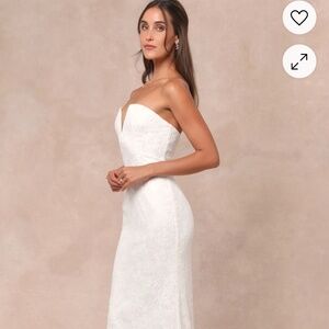 Lulus NWT small white lade wedding dress